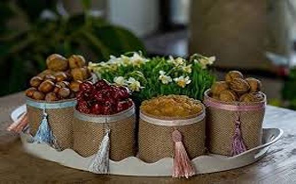 تصویر 1 از خرید و قیمت هفت سین با سبد حصیری + فروش عمده